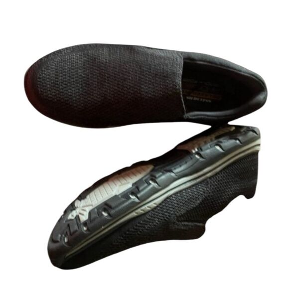 SKECHERS Memory Foam Black Slip On Casual Comfortable Shoes - Picture 3 of 7